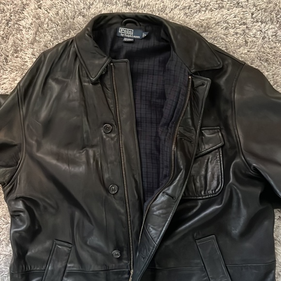Polo by Ralph Lauren lamb skin leather jacket - Picture 4 of 4